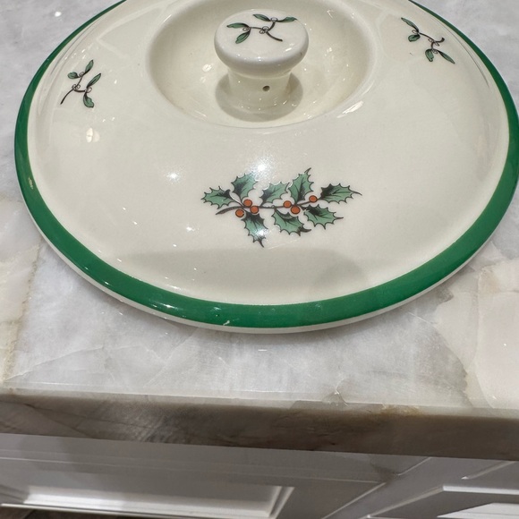 SPODE CHRISTMAS TREE COVERED CASSEROLE DEEP DISH BOWL PORCELAIN - Picture 8 of 10